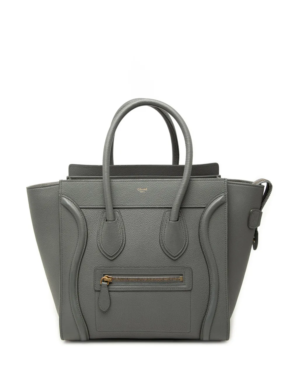 Celine Pre-Owned 2019 Micro Calfskin Luggage Tote handbag - Grigio