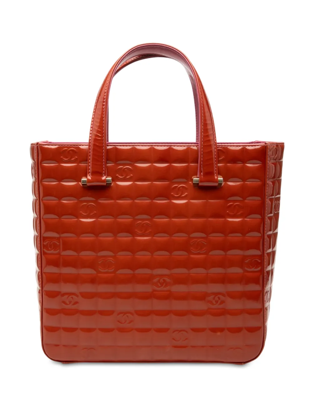 CHANEL Pre-Owned Borsa tote CC Chocolate Bar lucida 2002-2003 - Arancione