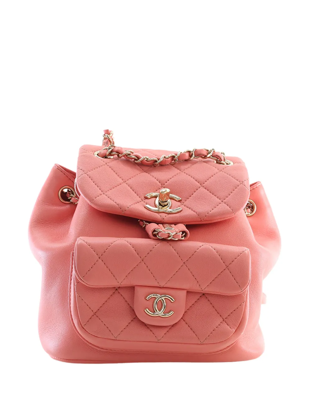 CHANEL Pre-Owned 2021-2026 Small Lambskin Duma backpack - Rosa