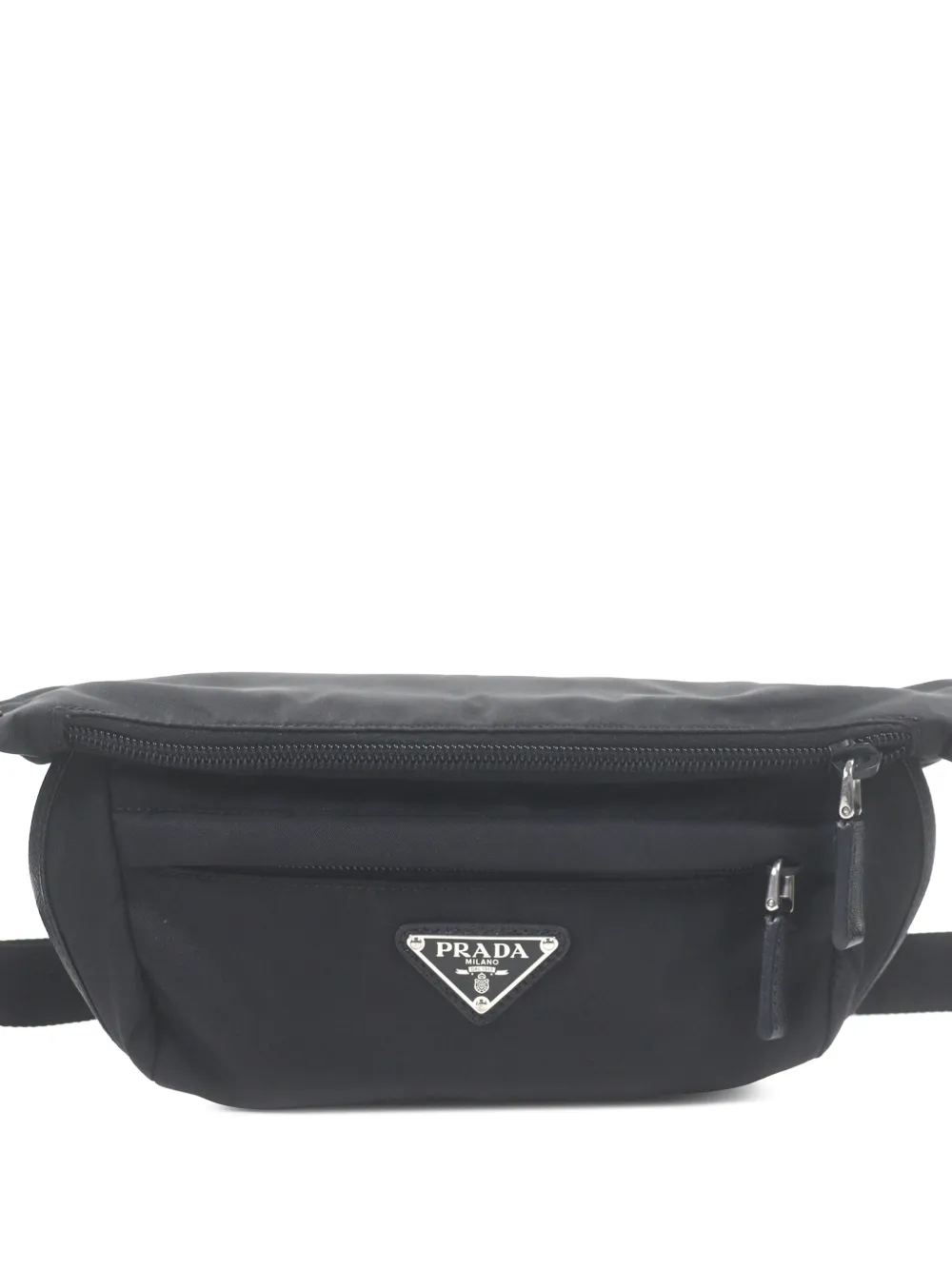 Prada Pre-Owned Marsupio in Re-Nylon con finiture in pelle Saffiano 2019-2026 - Nero