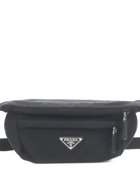 Prada Pre-Owned 2019-2026 Saffiano Trimmed Re Nylon belt bag