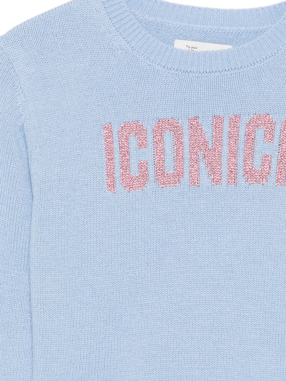 MC2 Saint Barth Kids Princess Iconica intarsia gebreide trui Blauw