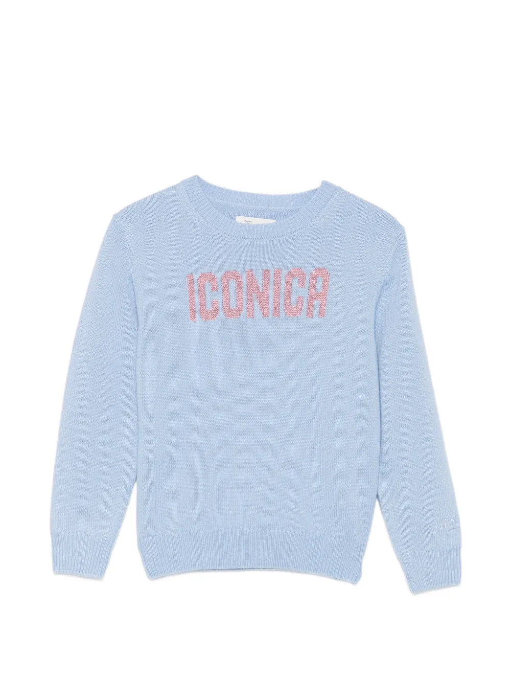 MC2 Saint Barth Kids Princess Iconica intarsia gebreide trui Blauw