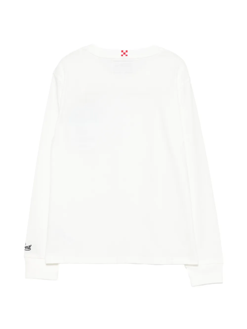 MC2 Saint Barth Kids T-shirt met lange mouwen en geborduurde camera Wit