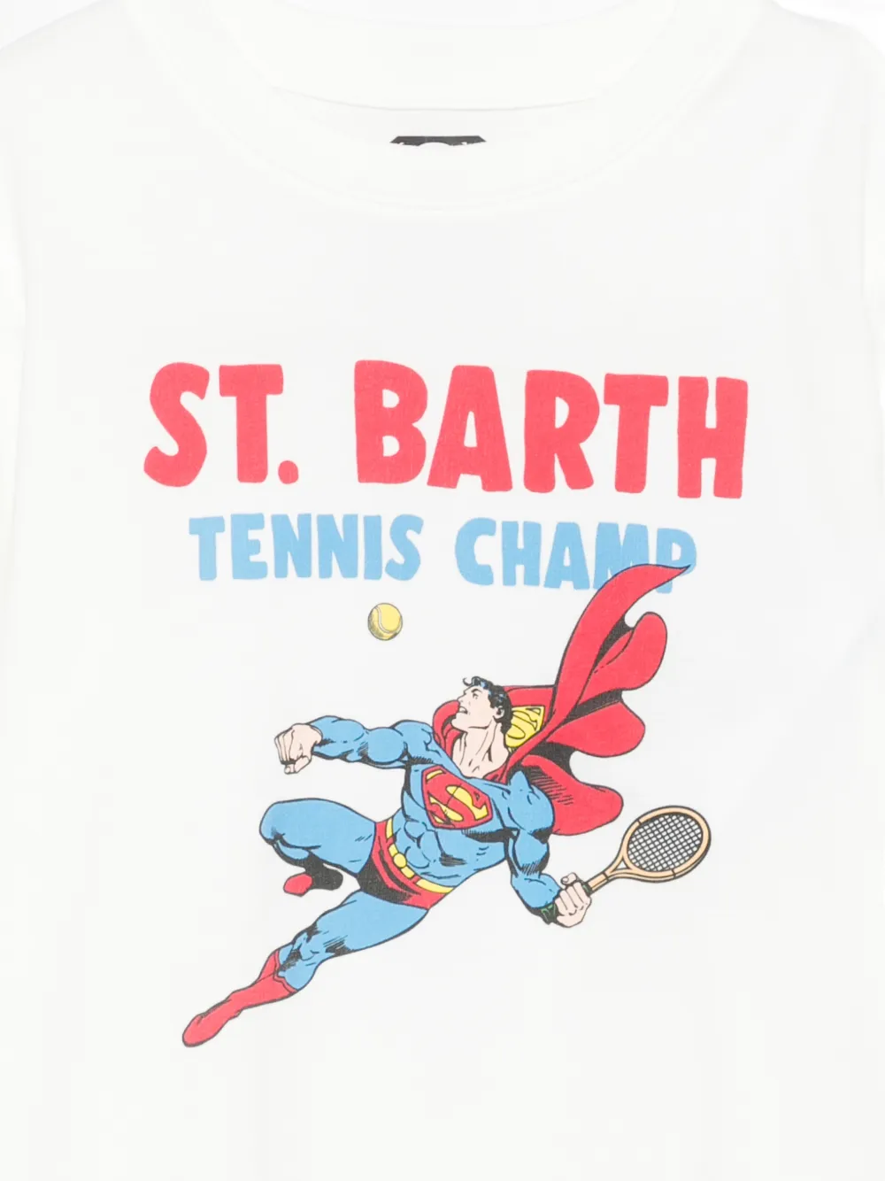 MC2 Saint Barth Kids Superman Tennis T-shirt met grafische print Wit