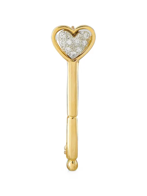 LB Exclusive key-motif diamond brooch