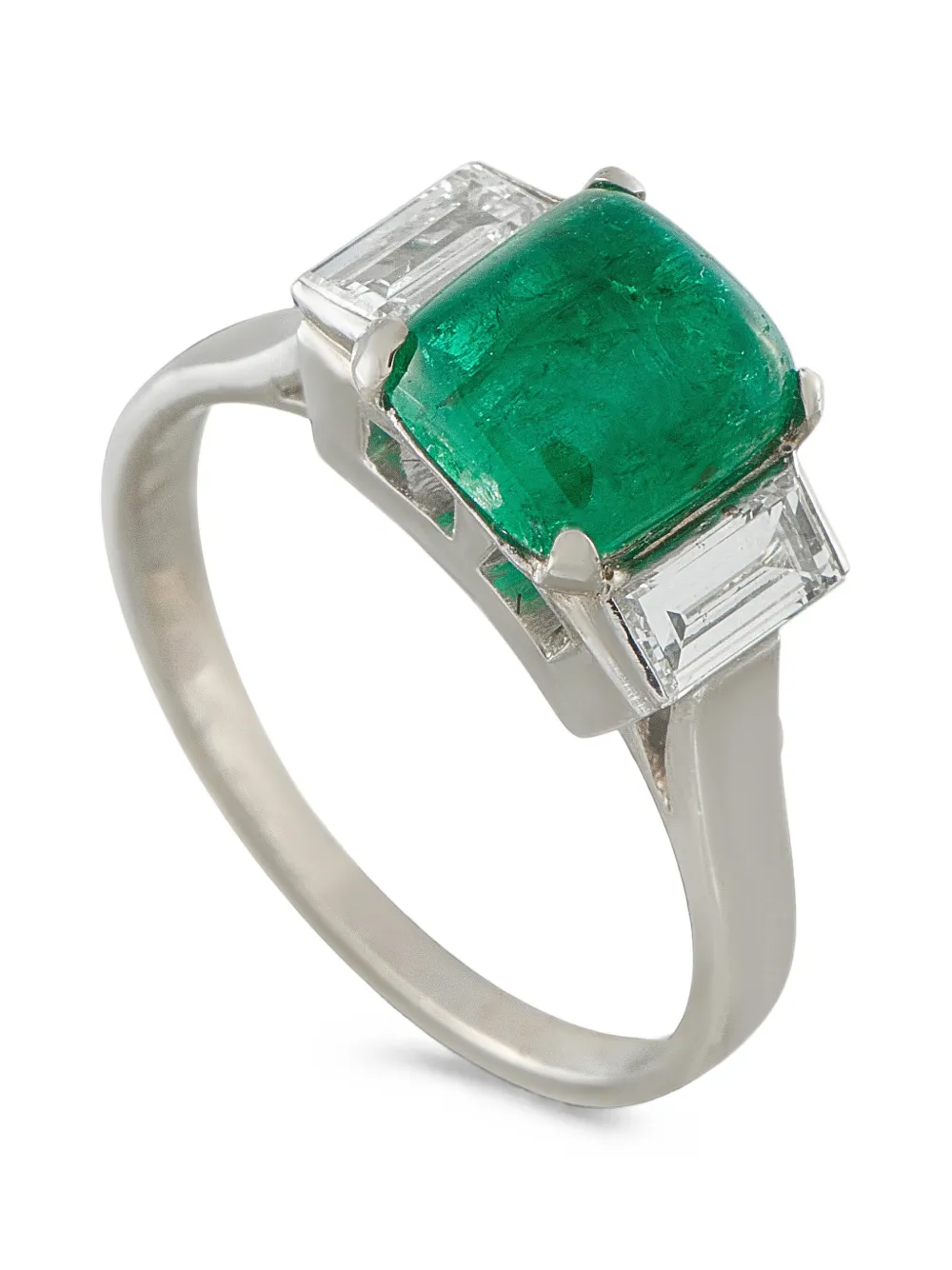 LB Exclusive Ring mit Smaragd und Diamant - Silber