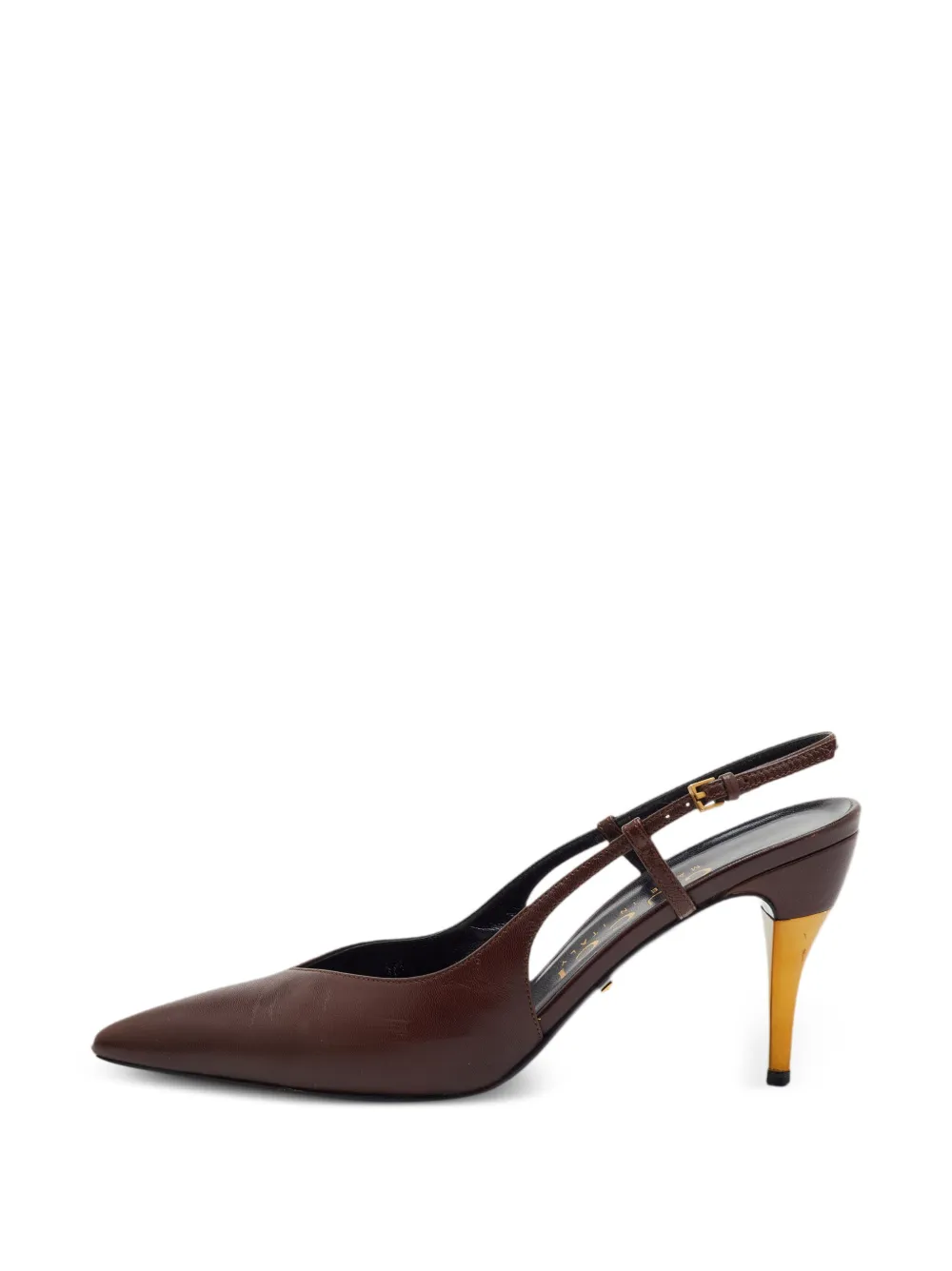 Gucci Pre-Owned escarpins pointus à bride arrière - Marron