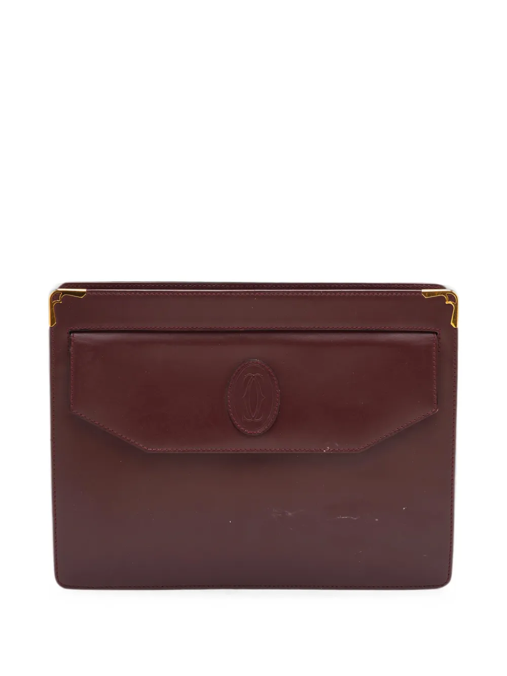 Cartier Must de Cartier leather clutch bag - Rosso