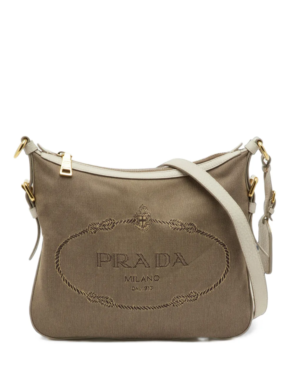 Prada Pre-Owned logo-print crossbody bag - Toni neutri