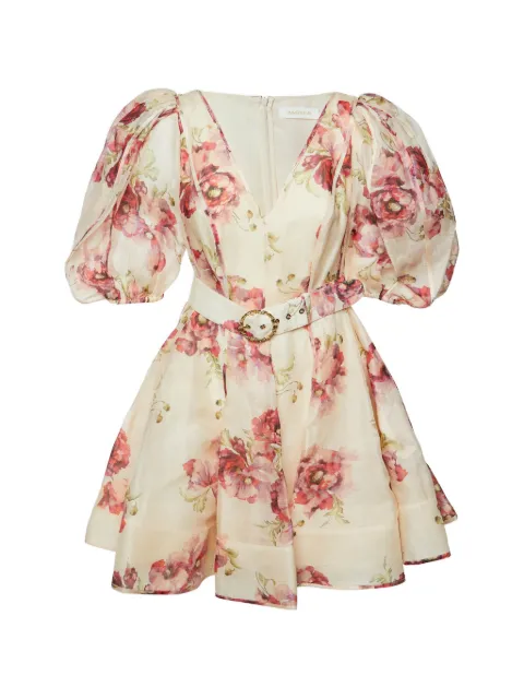 ZIMMERMANN High Tide floral-print mini dress