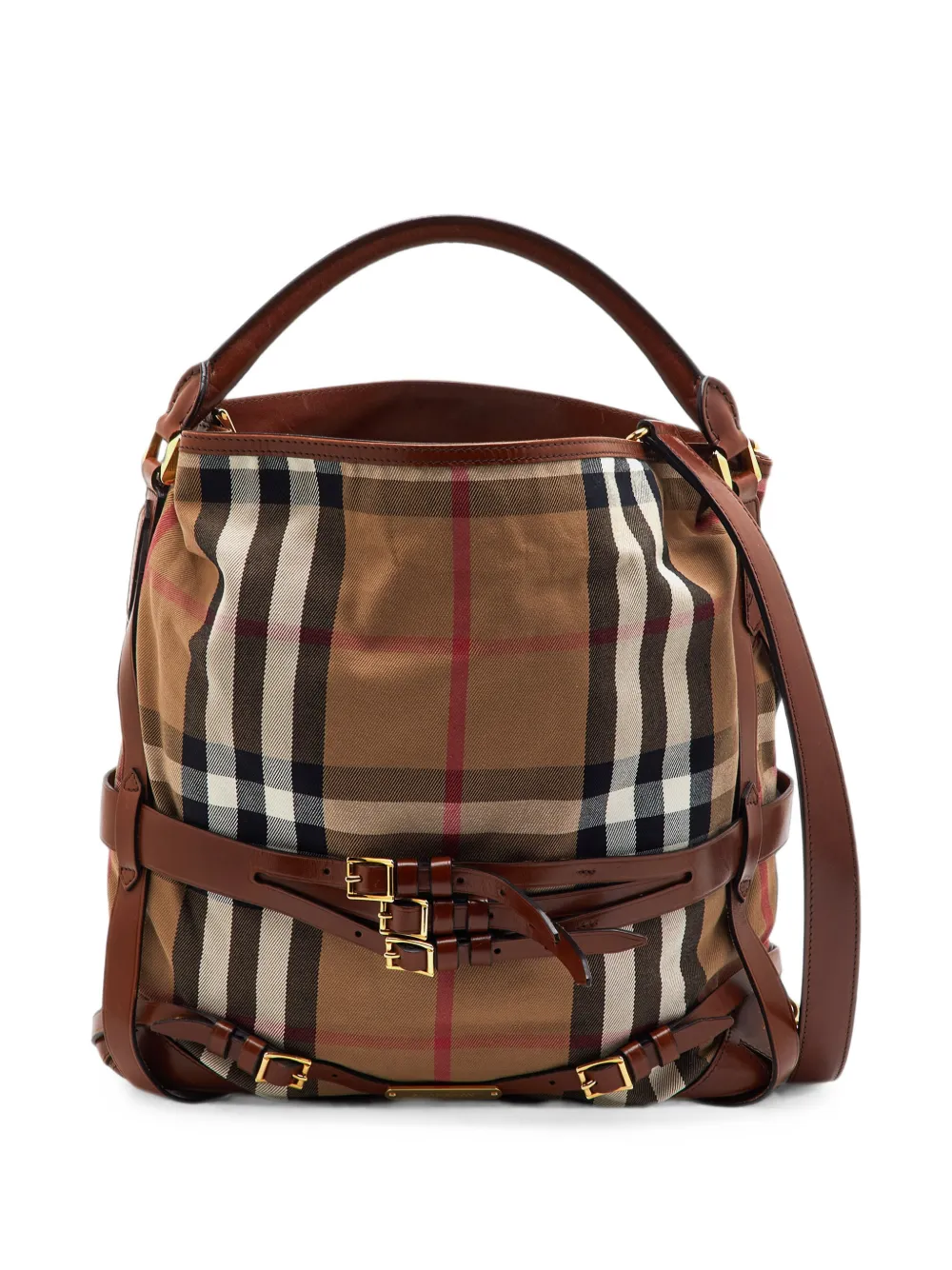 Burberry Pre-Owned medium Bridle Gosford House Check tote bag - Toni neutri