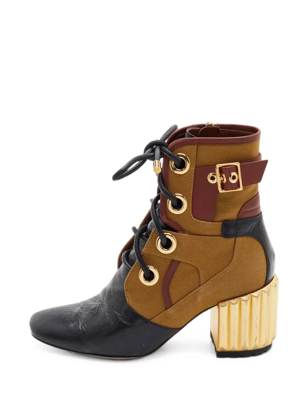 Christian Dior Pre-Owned bottines Glorious à lacets - Marron Christian Dior Pre-Owned bottines Glorious à lacets - Marron