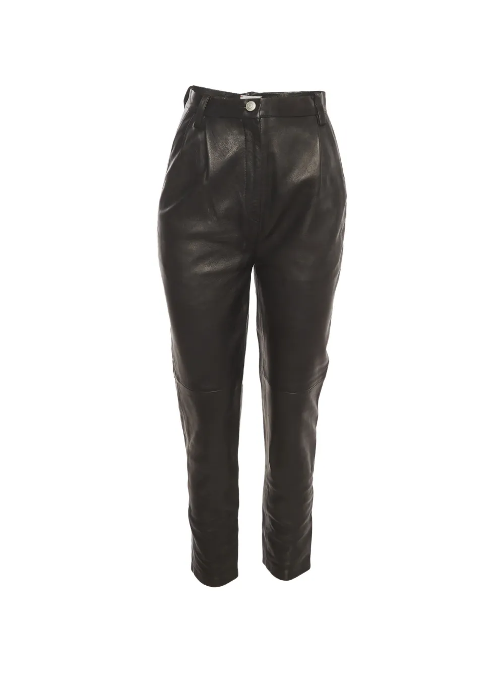 Magda Butrym Wembley leather pleated trousers - Nero