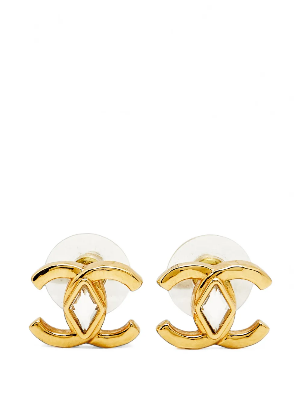 CHANEL Pre-Owned CC crystal earrings - Oro