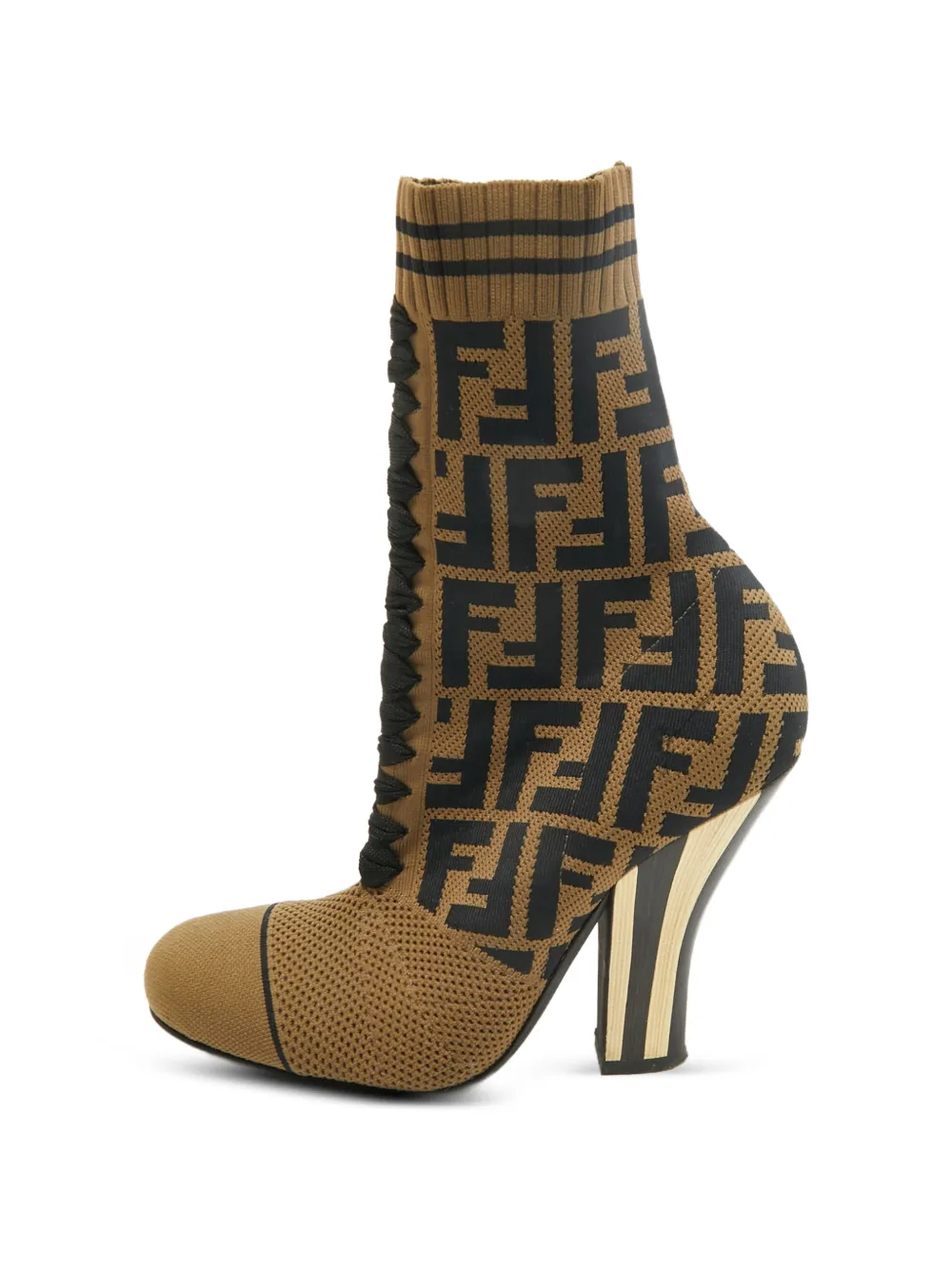 Fendi Pre-Owned Rockoko FF monogram ankle boots - Toni neutri