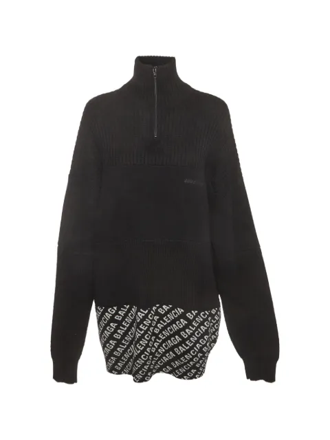Balenciaga Pre-Owned logo-print panelled sweater