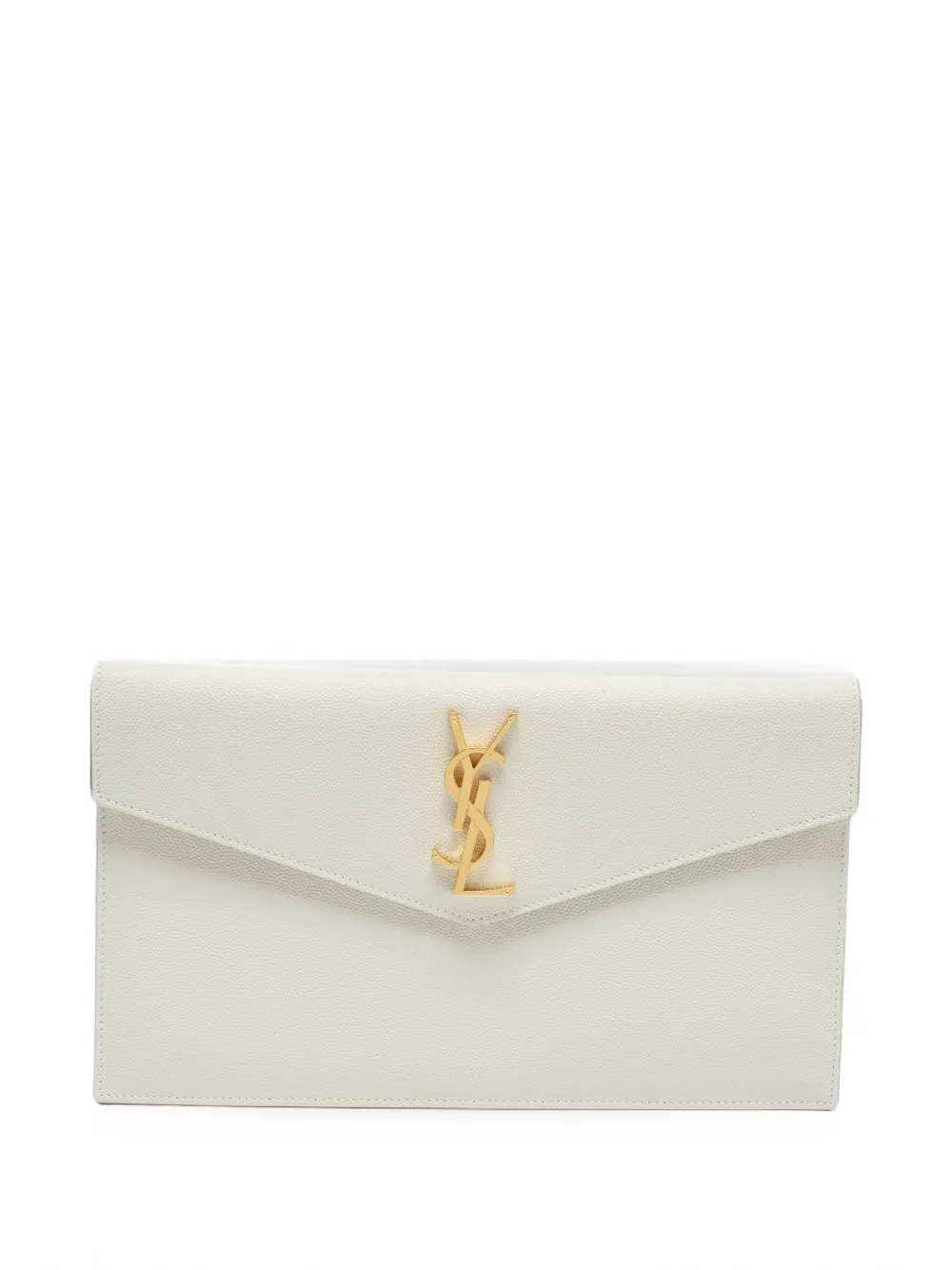 Saint Laurent Pre-Owned pochette Uptown en cuir (2022) - Blanc Saint Laurent Pre-Owned pochette Uptown en cuir (2022) - Blanc