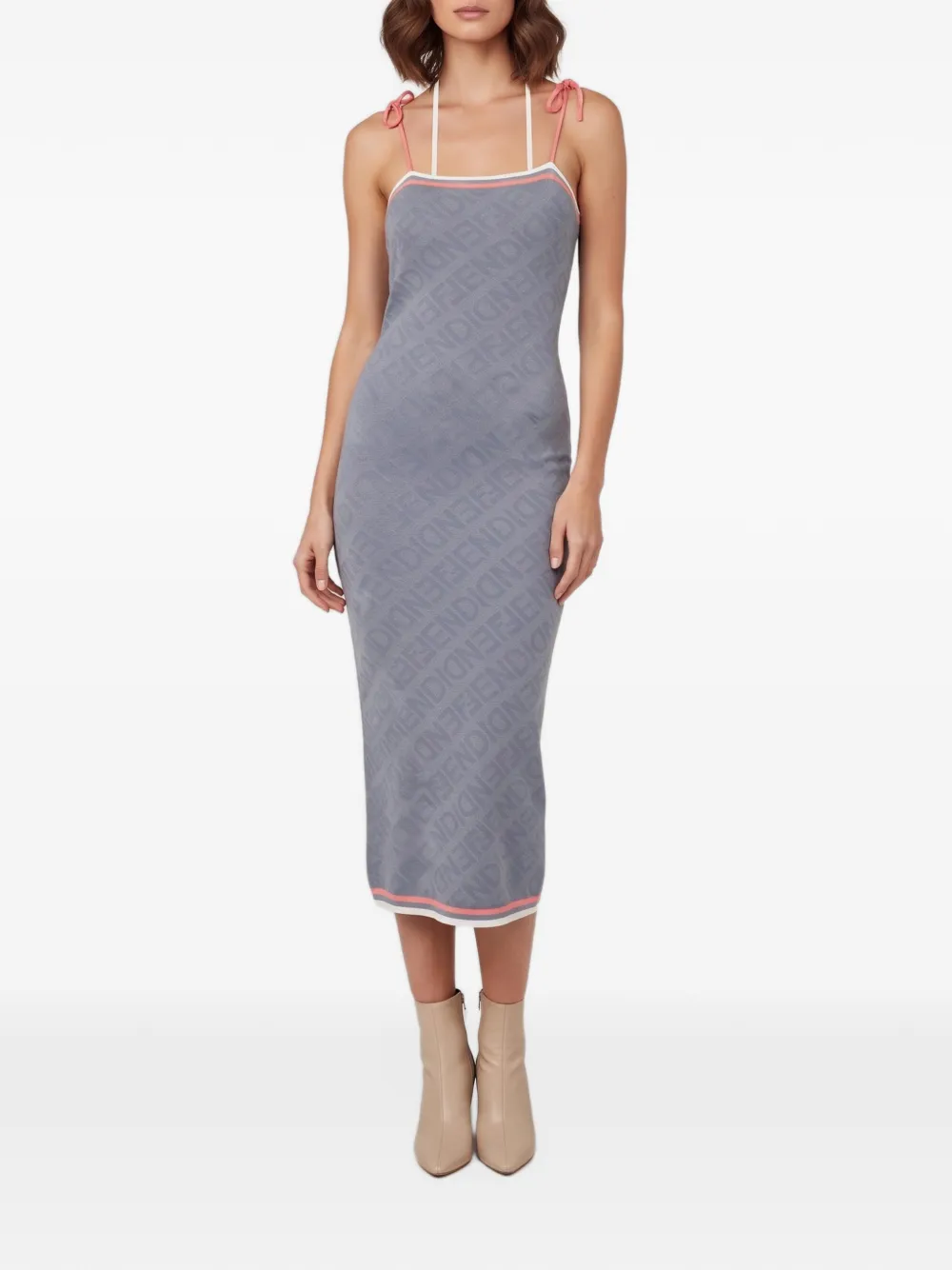 Fendi Pre-Owned fitted midi dress - Grigio