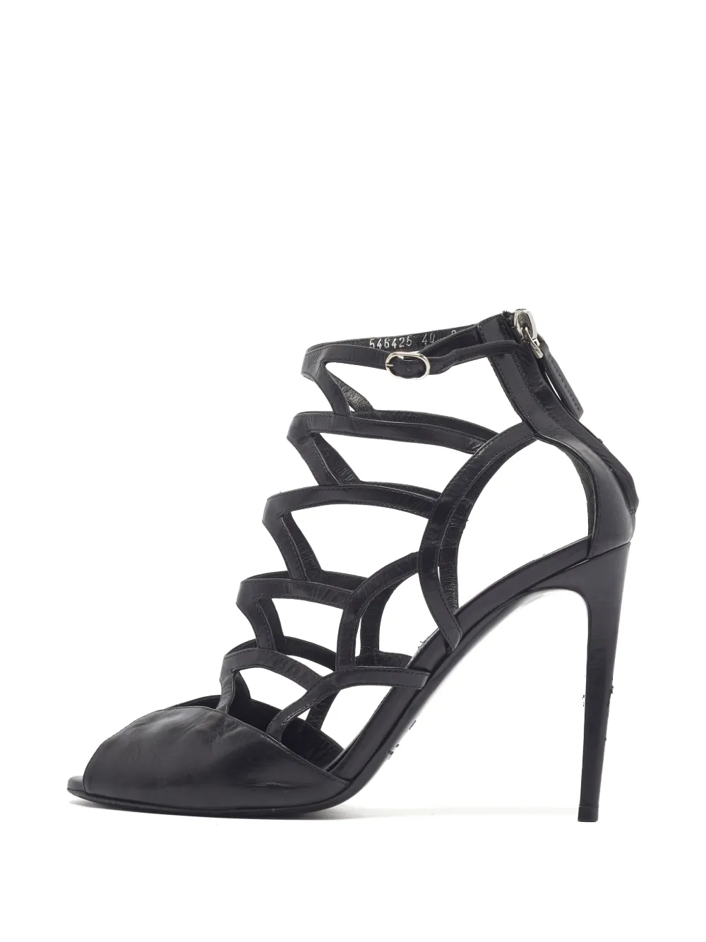 Ralph Lauren Vintage Sandalen mit überkreuzten Riemen - Schwarz