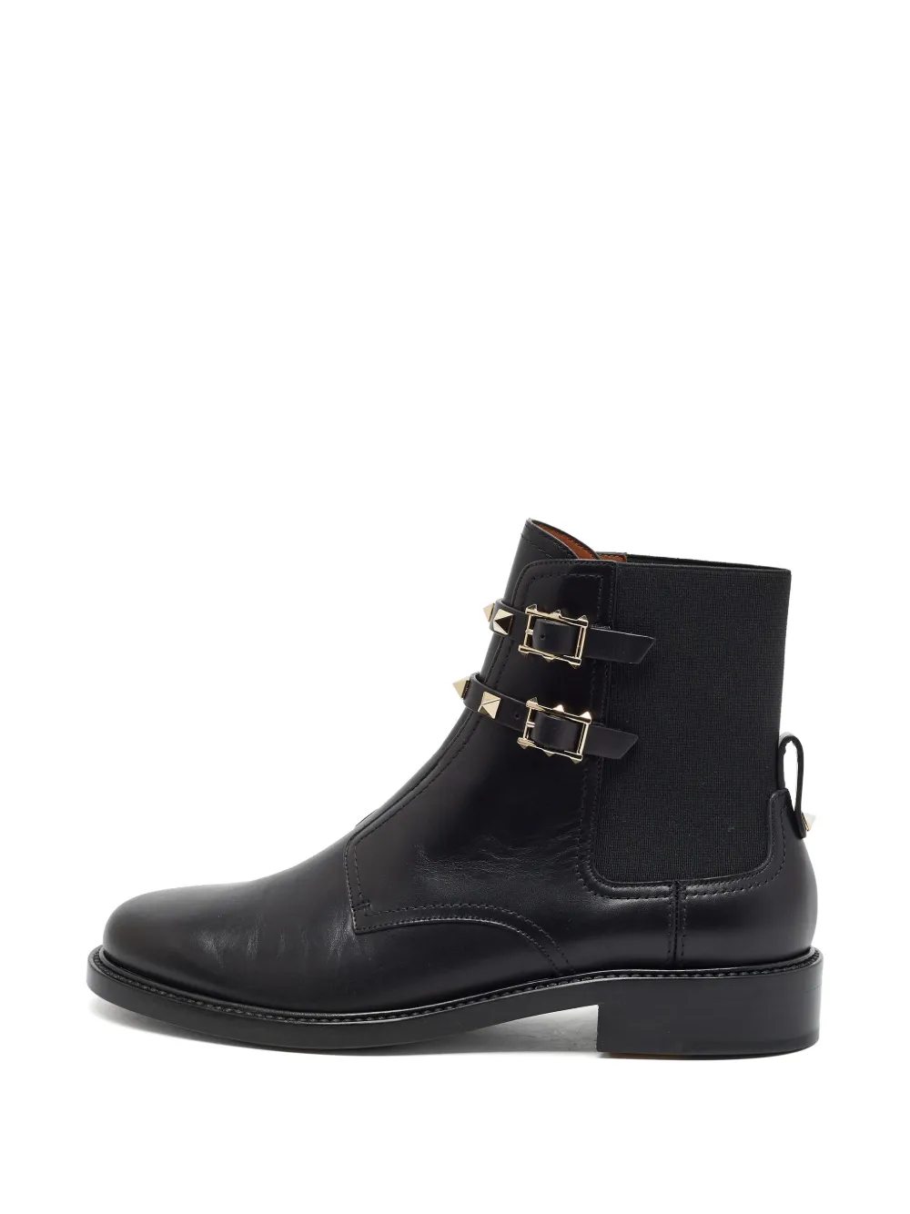 Valentino Garavani Pre-Owned Rockstud buckled ankle boots - Nero