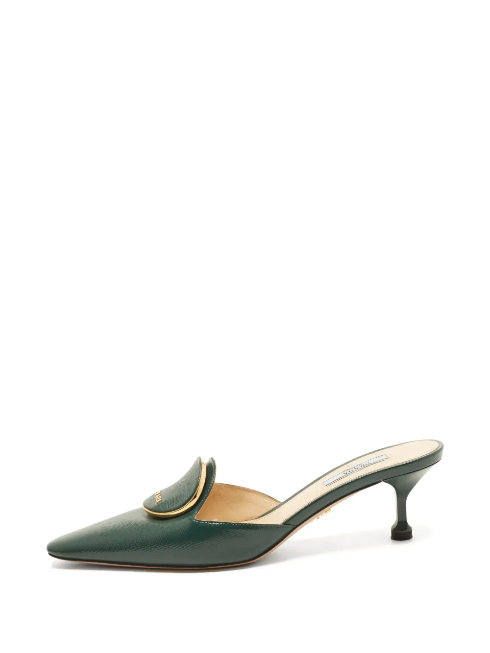 Prada Pre-Owned pointed-toe leather mules - Verde