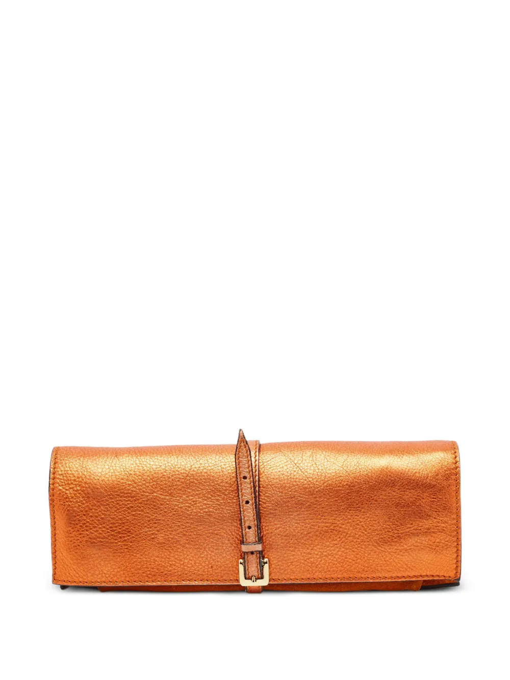 Burberry Pre-Owned buckle fold-over clutch bag - Arancione