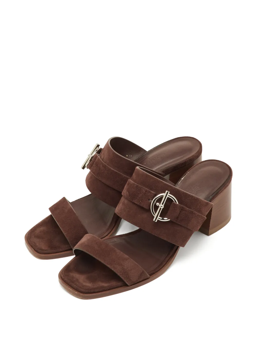 Hermès Pre-Owned Kute toggle-detail sandals - Marrone