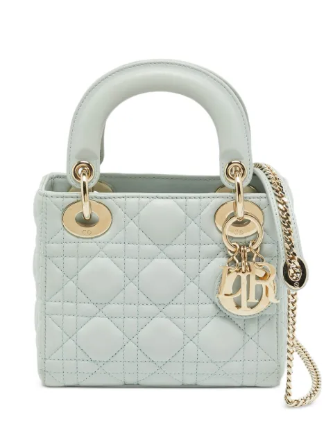 Christian Dior Pre-Owned tote Lady Dior mini de piel con motivo Canage 2023
