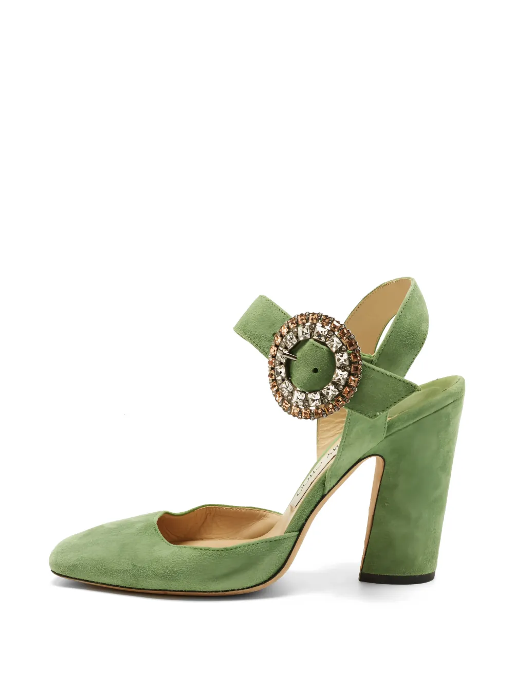Jimmy Choo Pre-Owned sandales Mischa à ornements en cristal - Vert Jimmy Choo Pre-Owned sandales Mischa à ornements en cristal - Vert