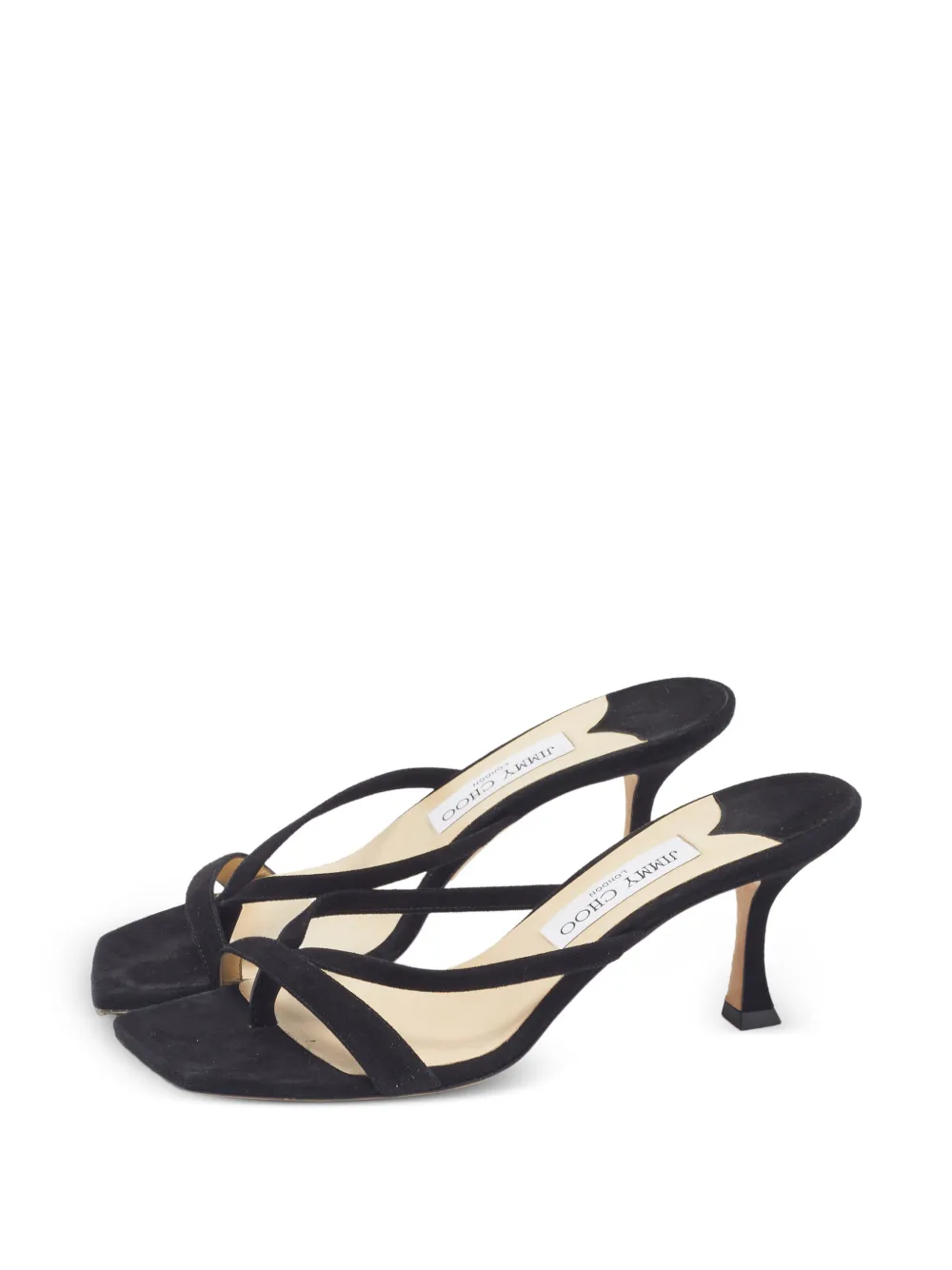 Jimmy Choo Pre-Owned sandales Maelie à bout carré - Noir Jimmy Choo Pre-Owned sandales Maelie à bout carré - Noir