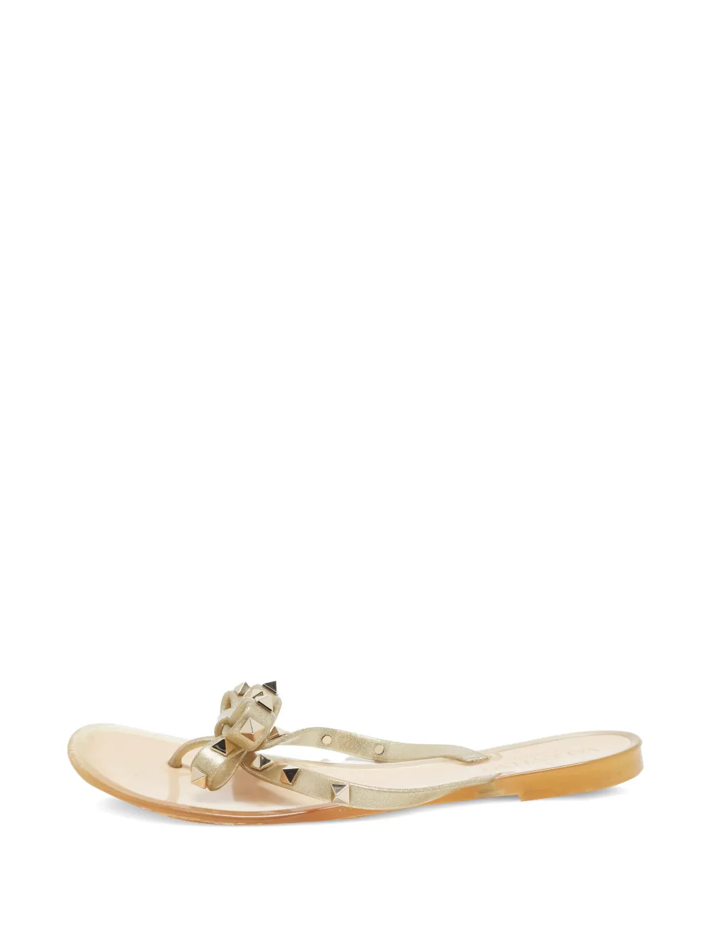 Valentino Garavani Pre-Owned claquettes Rockstud à nœud - Or