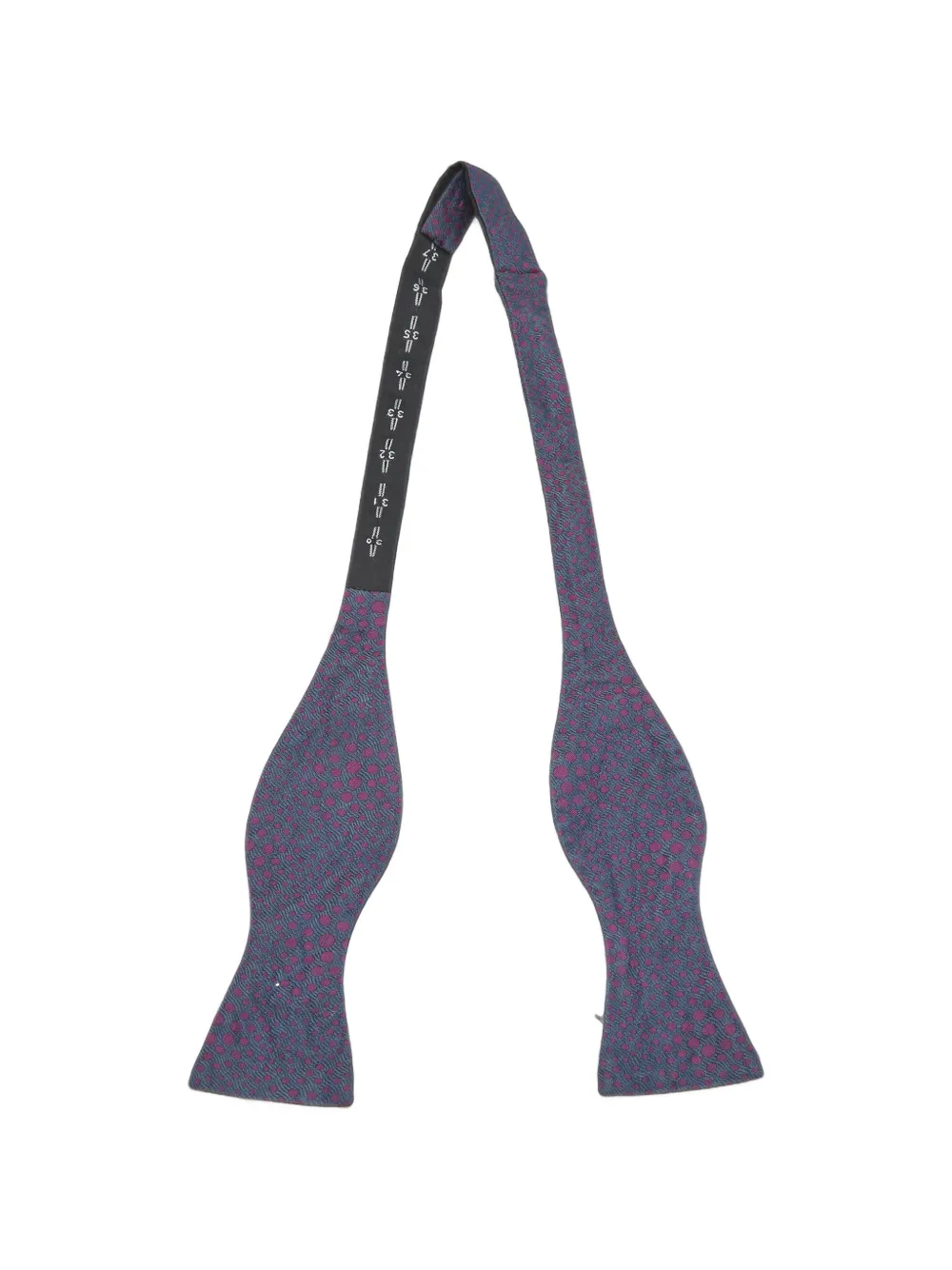 Hermès Pre-Owned dotted waves jacquard bow tie - Viola