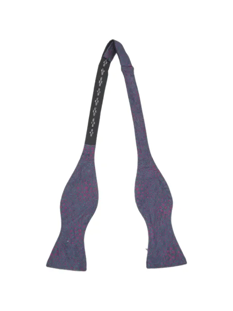Hermès Pre-Owned dotted waves jacquard bow tie