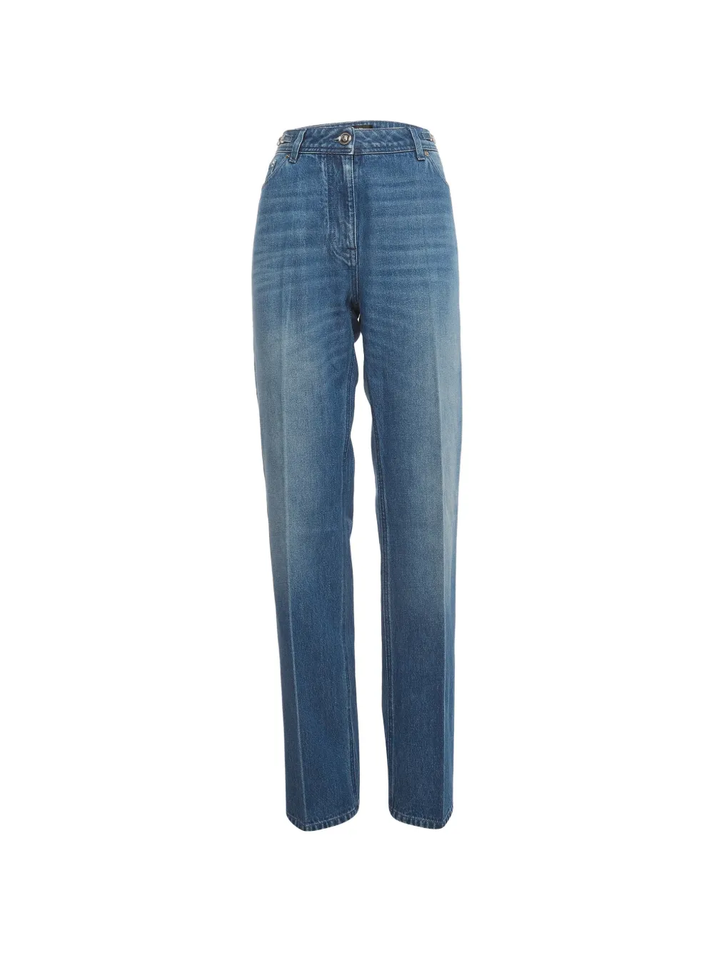 Versace Pre-Owned jean droit à détail Medusa - Bleu