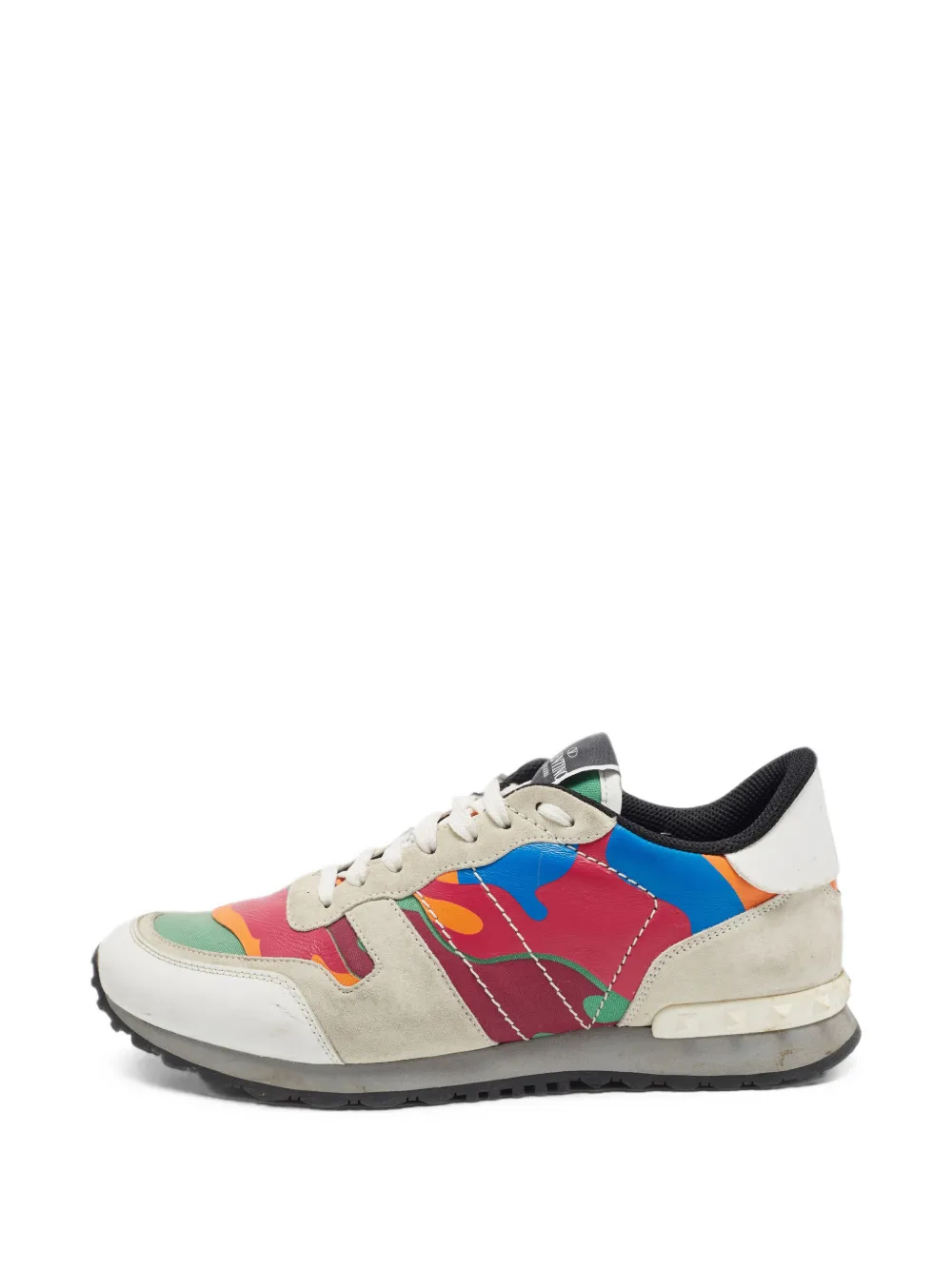 Valentino Garavani Pre-Owned Rockrunner lace-up sneakers - Toni neutri