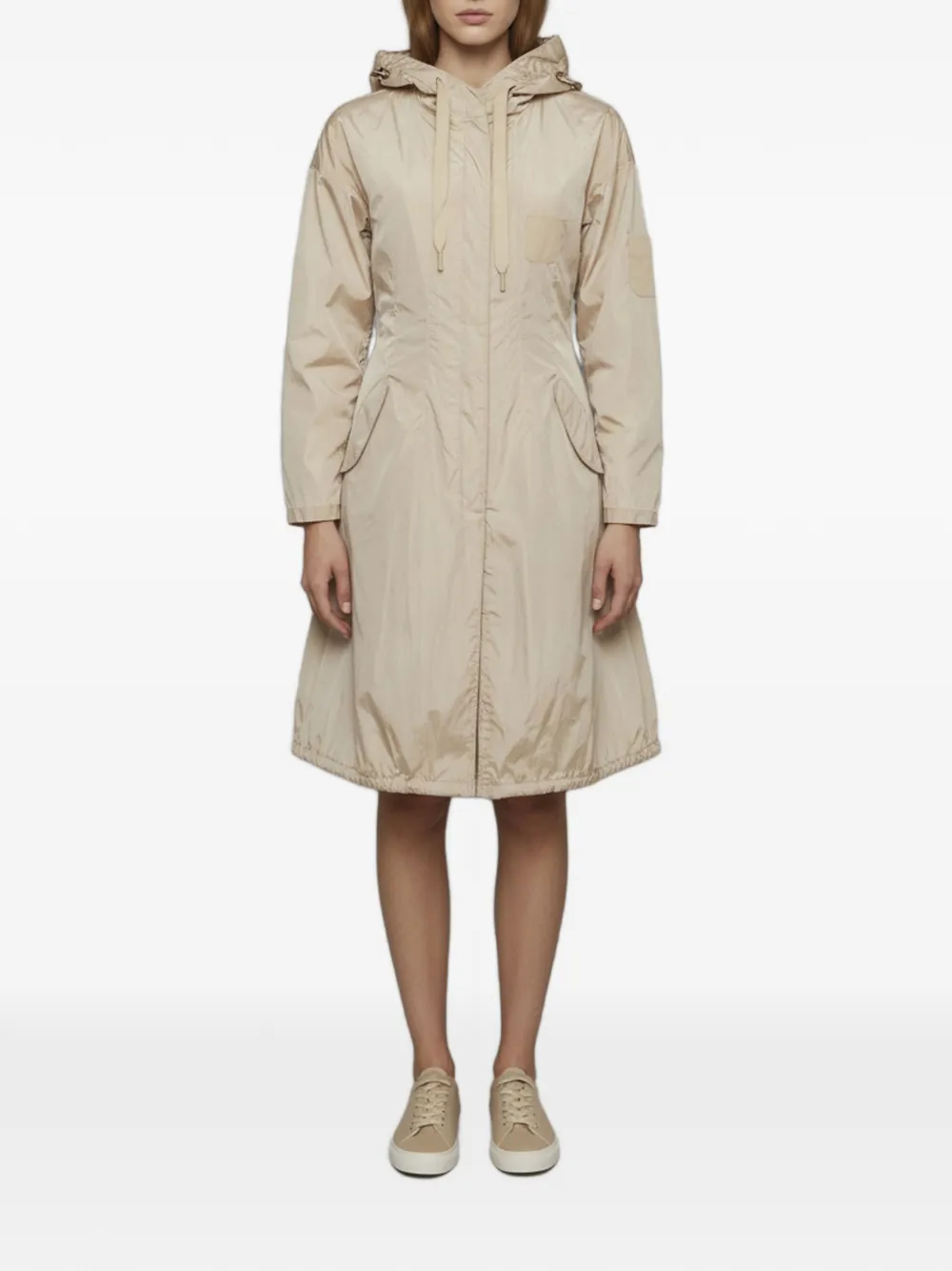 Prada Pre-Owned smocked zip-up raincoat - Toni neutri