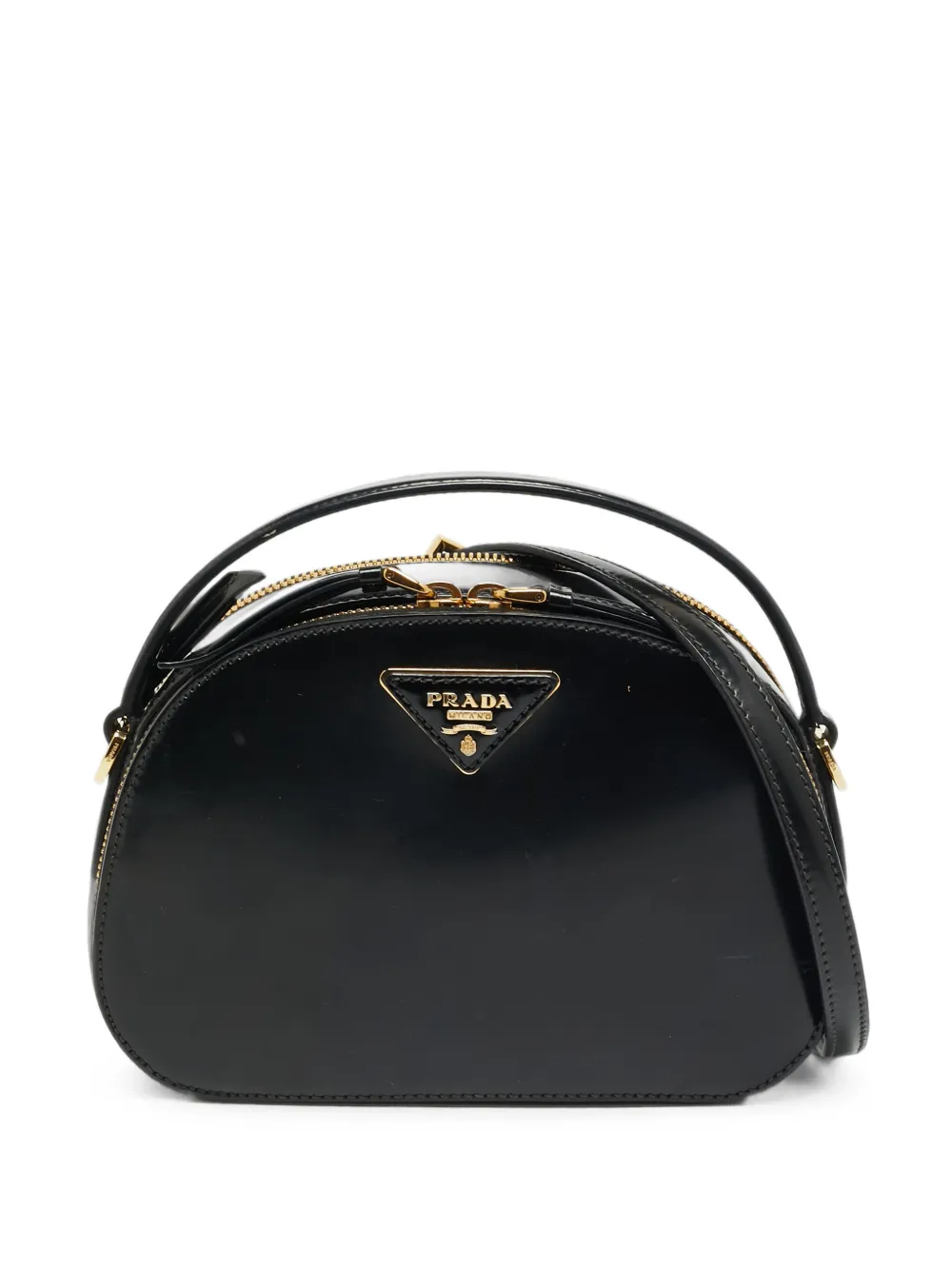Prada Pre-Owned Odette patent leather top tote bag - Nero