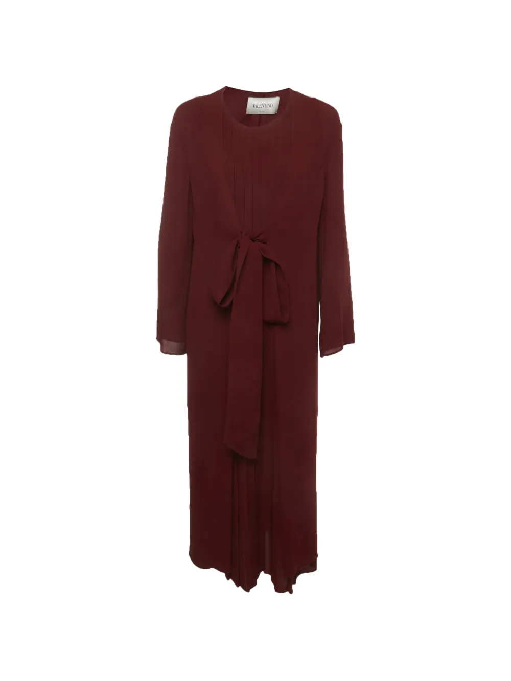 Valentino Garavani Pre-Owned tie-front midi dress - Rosso
