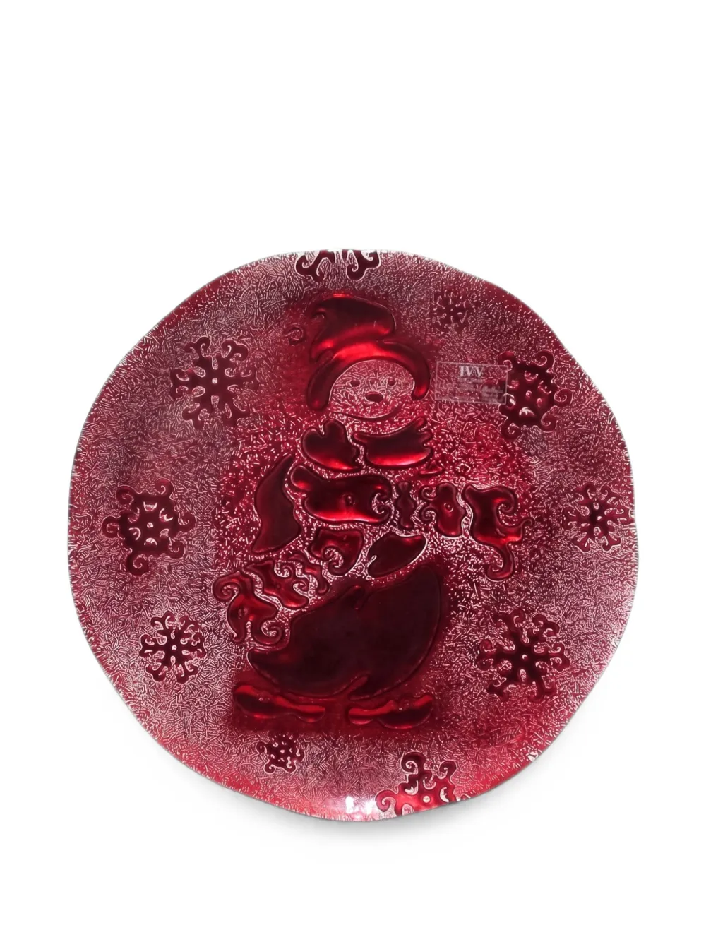 Ivv Snowman Embossed Plate In 레드