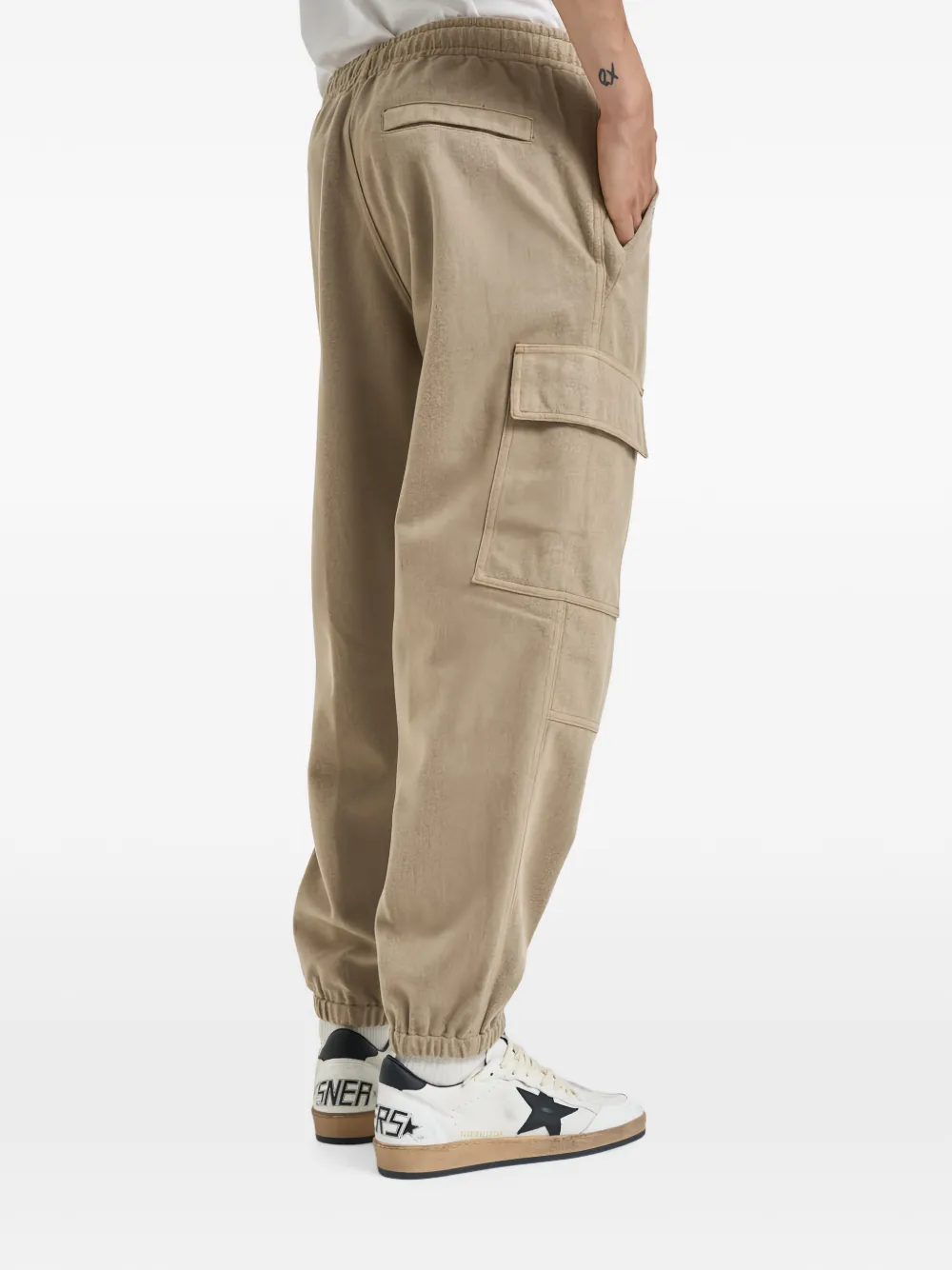 Stone Island Cargo broek met logopatch Beige
