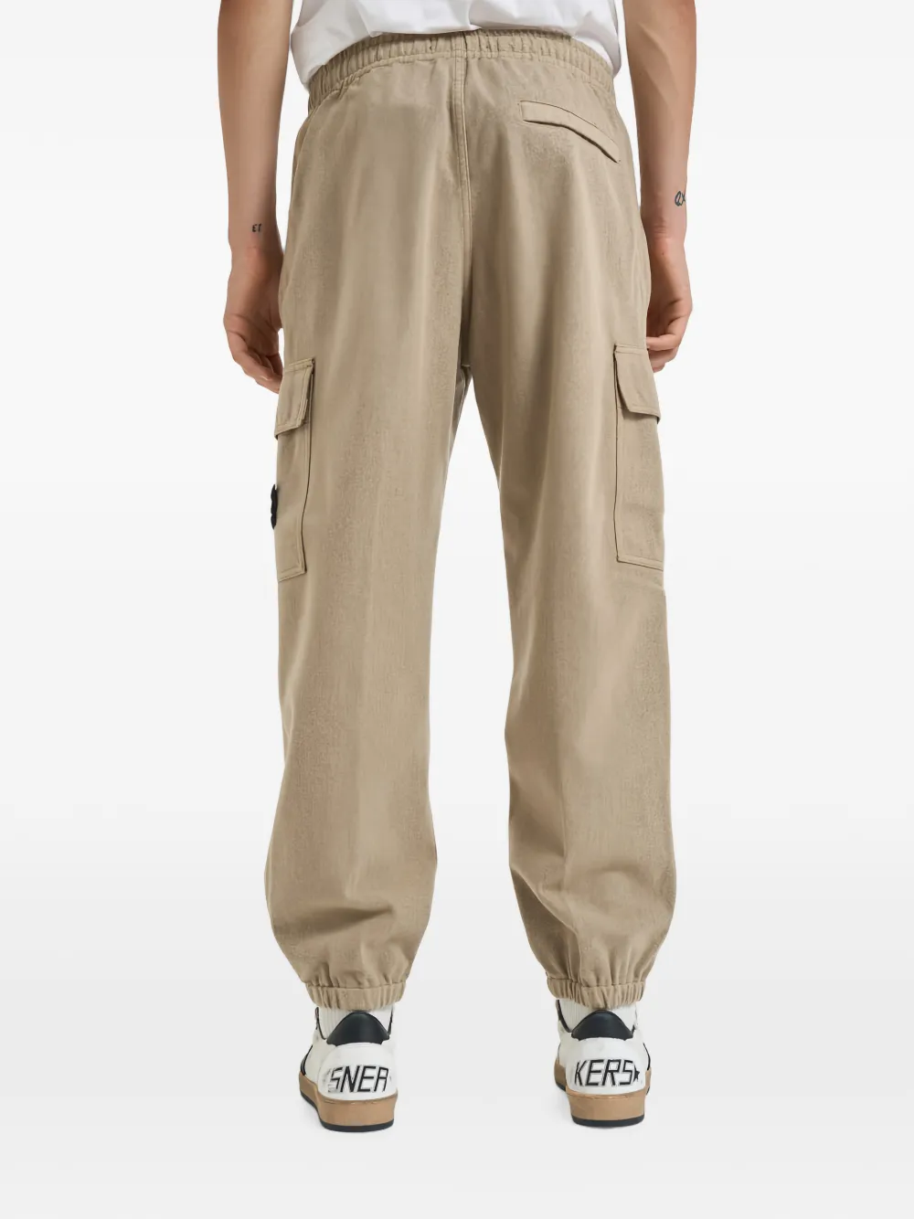 Stone Island Cargo broek met logopatch Beige