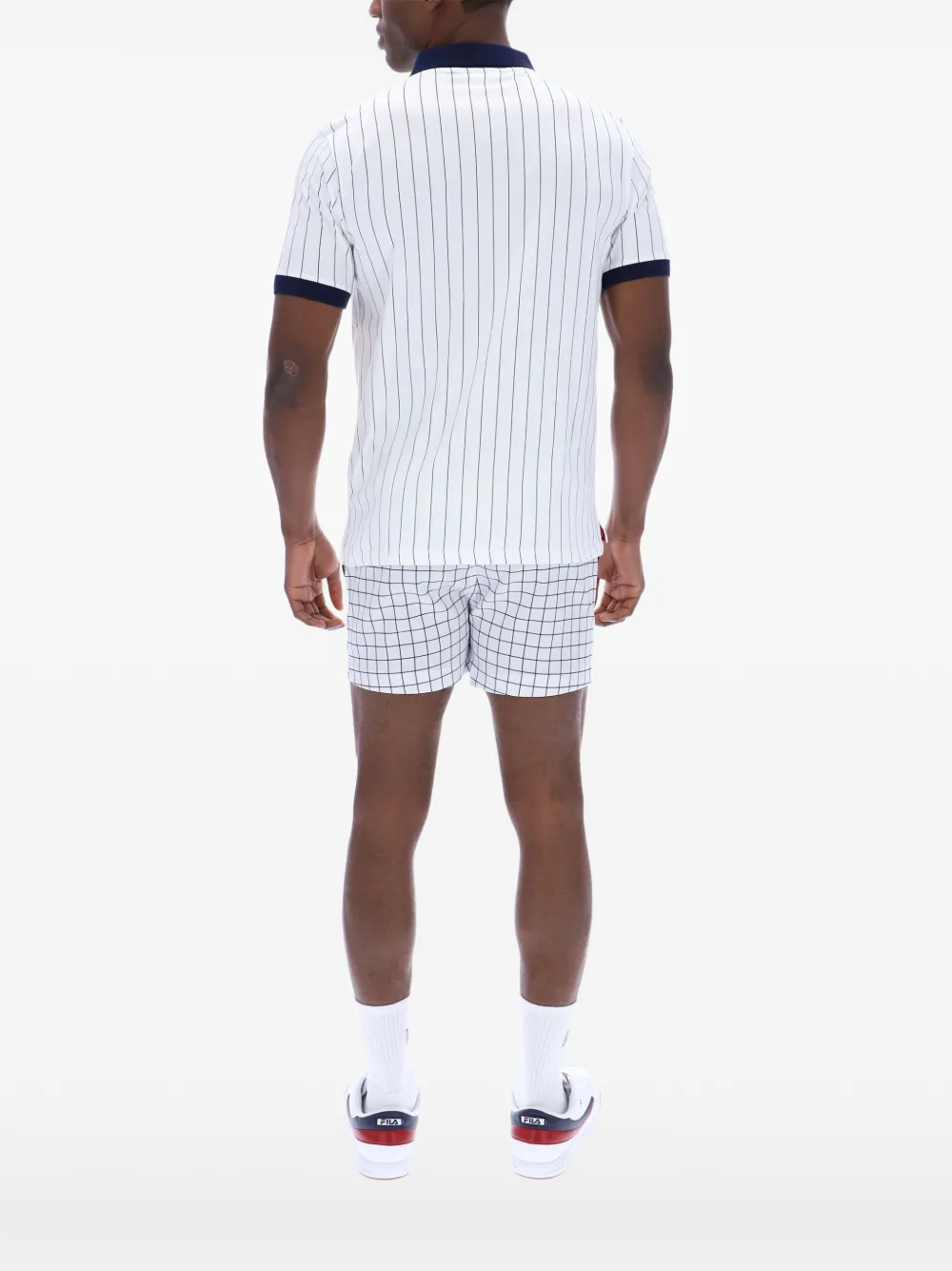 Fila BB1 Classic gestreept poloshirt Wit