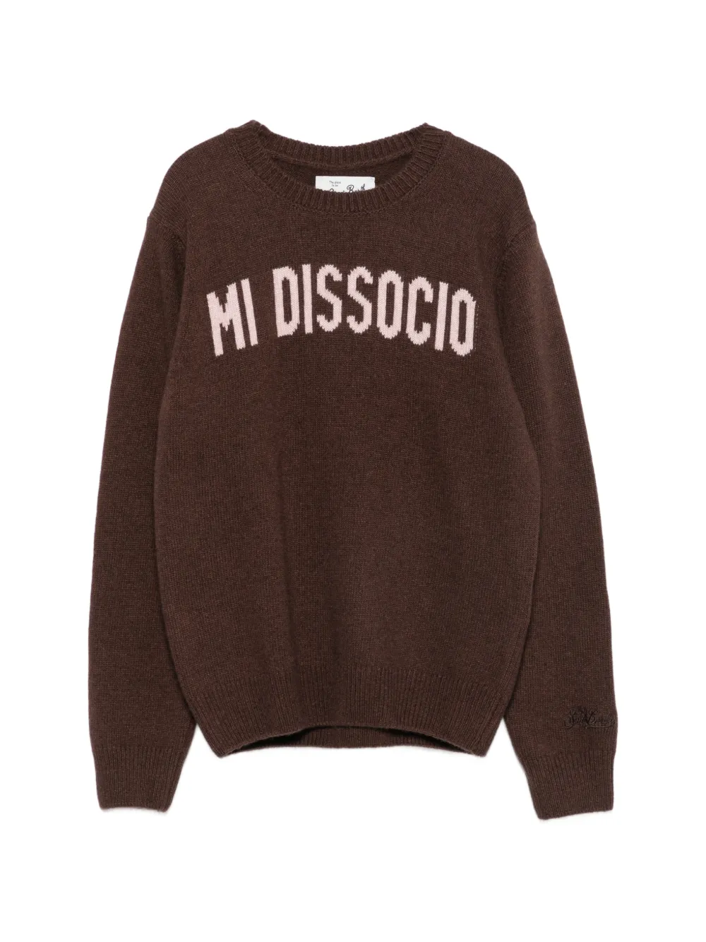 MC2 Saint Barth Kids Princess intarsia-knit logo-embroidered sweater Bruin