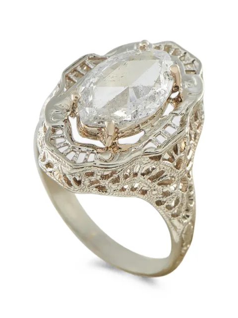 LB Exclusive filigree-design diamond ring