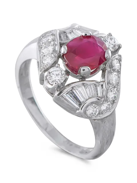 LB Exclusive anillo con diamantes y rubí