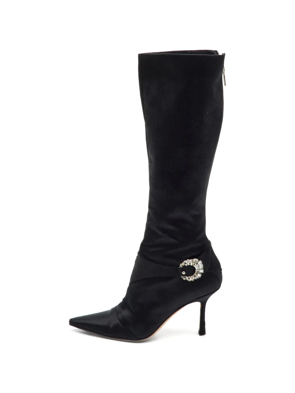 Jimmy Choo Pre-Owned bottes à ornements en cristal - Noir Jimmy Choo Pre-Owned bottes à ornements en cristal - Noir