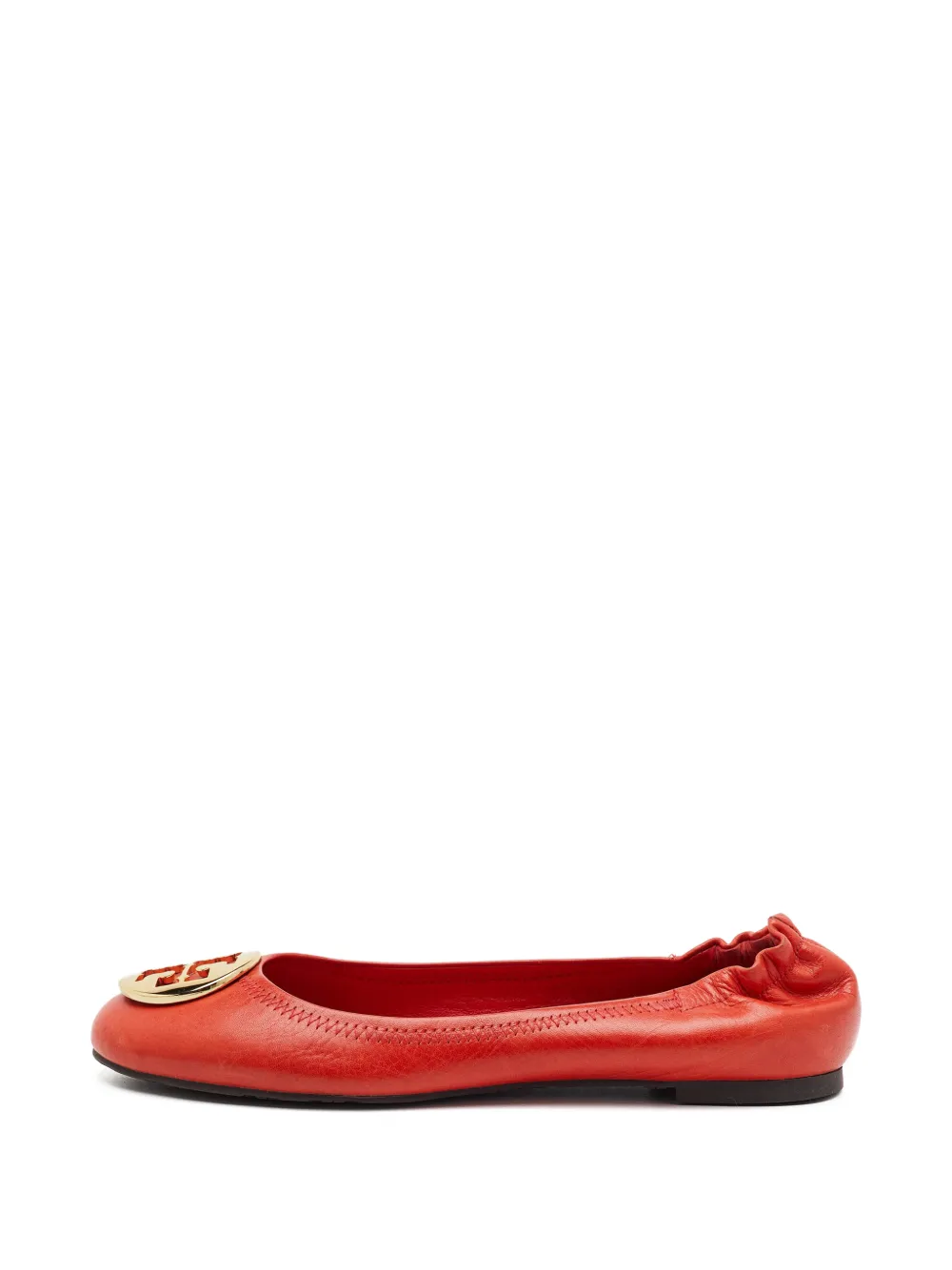 Tory Burch Reva logo-plaque ballet flats - Arancione