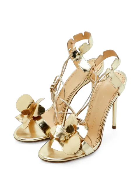 Charlotte Olympia flower-detail ankle-tie sandals