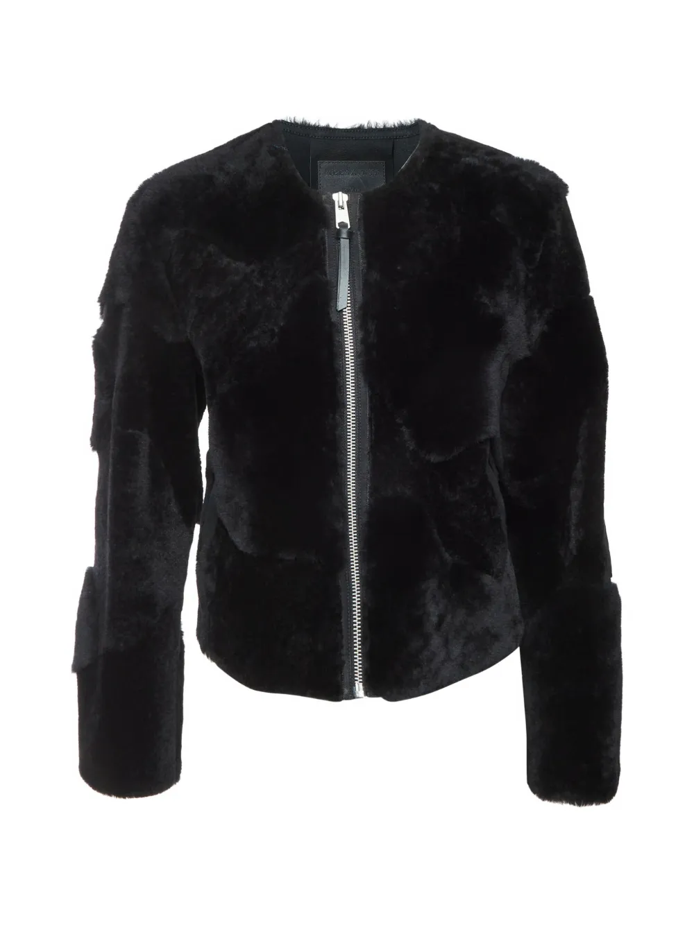 AllSaints Hania shearling zip-up jacket - Nero